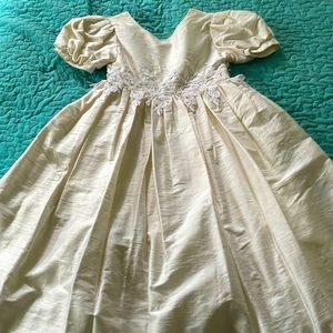 Cream colored wedding dress